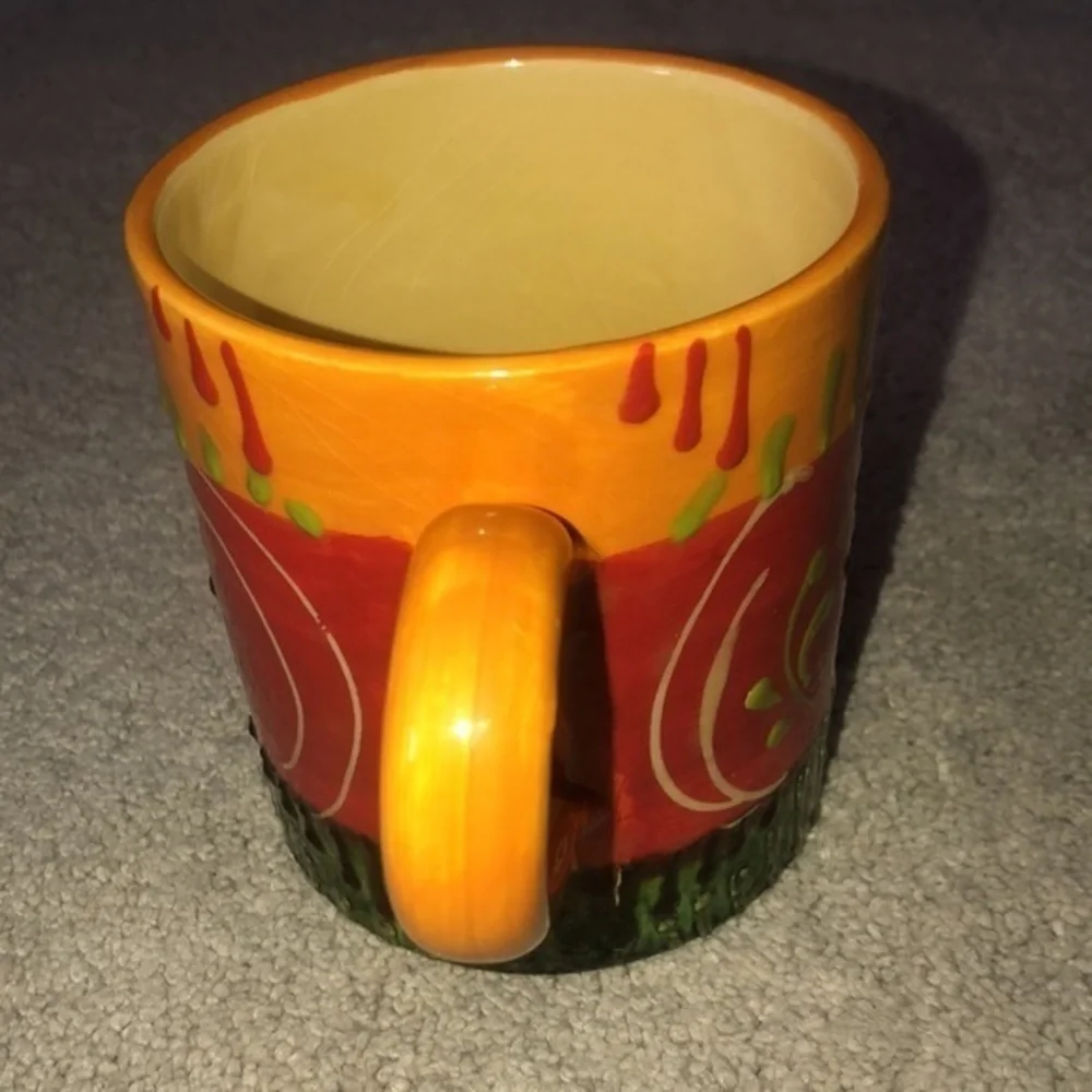 Pier 1 Imports Antique Soleil‎ Hand Painted Coffee Mug